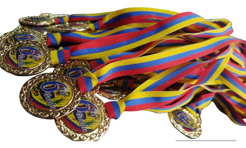 Medalla Primaria, Sexto Grado Graduación (combo 5 Unid X 6v)