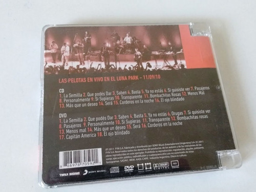 Las Pelotas Vivo Cd + Dvd Original Promo Como Nuevo Sumo (Usado)