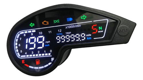 199kmh Motocicleta Lcd Digital Velocímetro Tacómetro