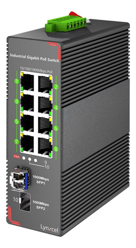 Pack Switch Poe Industrial 8-port 96w Con Sfp Y Din Rail
