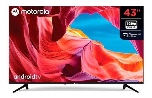 Imagen 1 de 5 de Smart TV Motorola 91MT43E3A LED Android TV Full HD 43" 220V