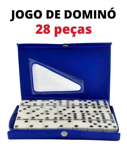 Jogo De Dominó Profissional de Osso Estojo Com 28 Peças Home e