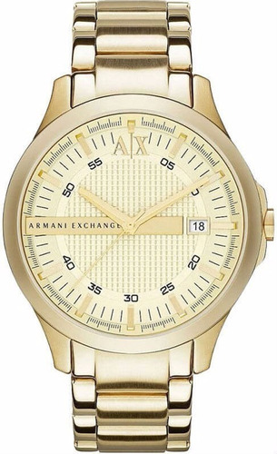 Relógio Masculino Armani Dourado Calendário Ax2131/4dn