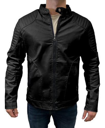 Chamarra Chaqueta Vinipiel Tipo Biker Para Hombre