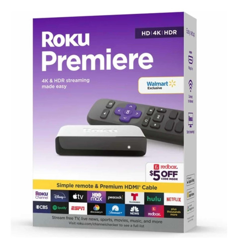 Roku Premiere 4k Hd Hdr Modelo 2023 Conexión Hdmi