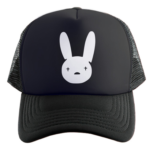 Bad Bunny Logo Conejo Gorra Friki Tu Eres Negro Todo Talle Único Regulable