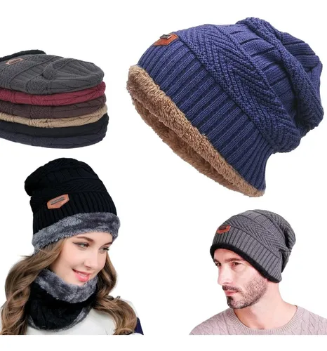 Touca Gorro De Inverno Lã Peluciada Adultos Confortável