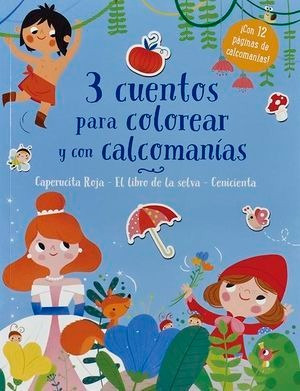 Libro 3 Cuentos Para Colorear Y Calcomanías Original
