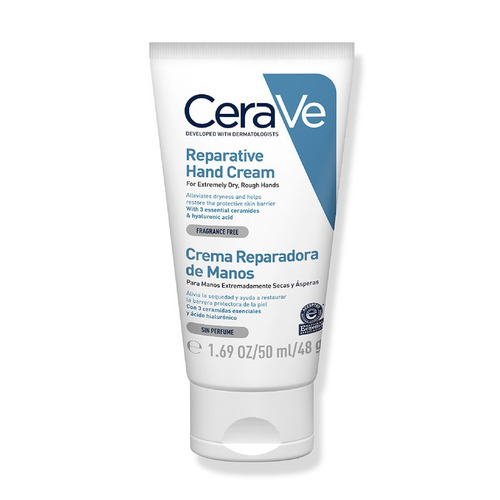 Imagen 3 de 8 de Crema De Manos Cerave 50 Ml Para Manos Secas Y Agrietadas Fragancia Neutro Tipo de envase Pote