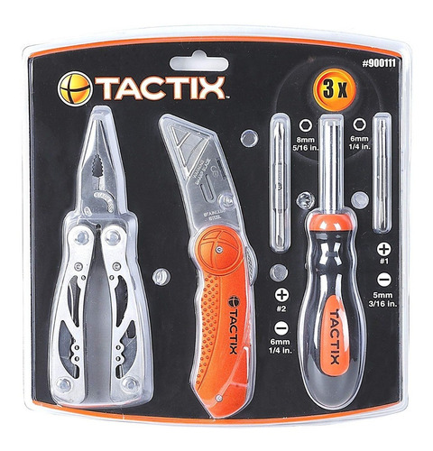 Kit Alicate Cutter Destornillador Puntas Set Tactix 900111