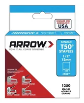 Comprar Grampas Grapas T50 Arrow Oficial Origen Usa 12mm 14mm X1250u