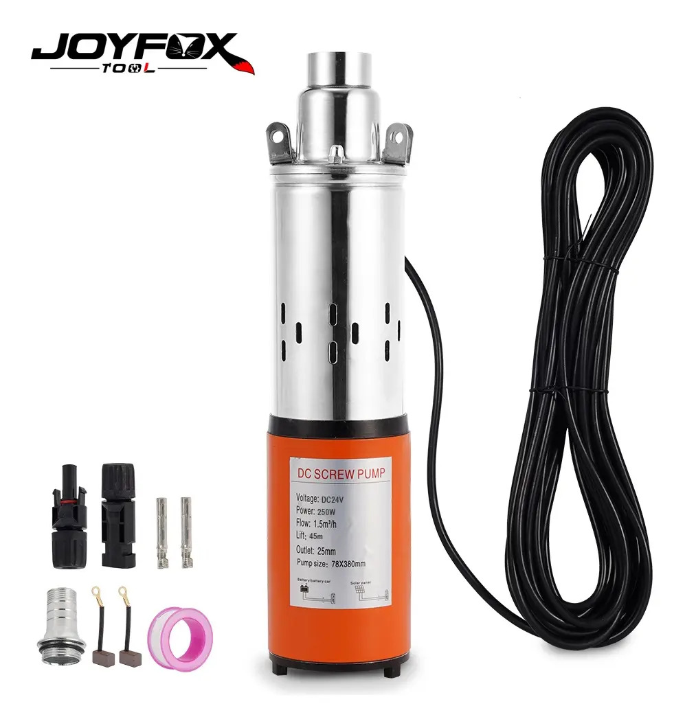 Joyfox Kit Bomba D'agua Solar Submersa Dc Submersível 1pol 250w 45m