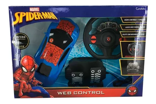 Carro Controle Remoto Homem Aranha Web Runner 7 Funções - 5848