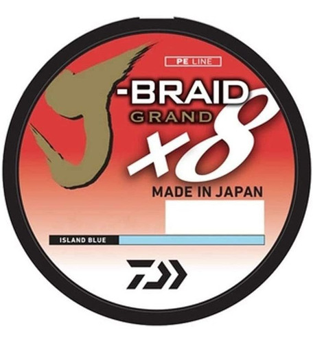 Daiwa J-braid Grand X8 Island Blue Trenzado Line