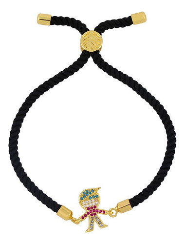 Pulsera Cordón Ajustable Niños Mamá Baño Oro