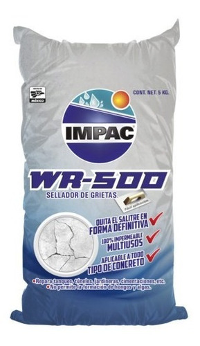 Impac Wr 500 Gris 5 Kg Resanador Y Sellador De Grietas