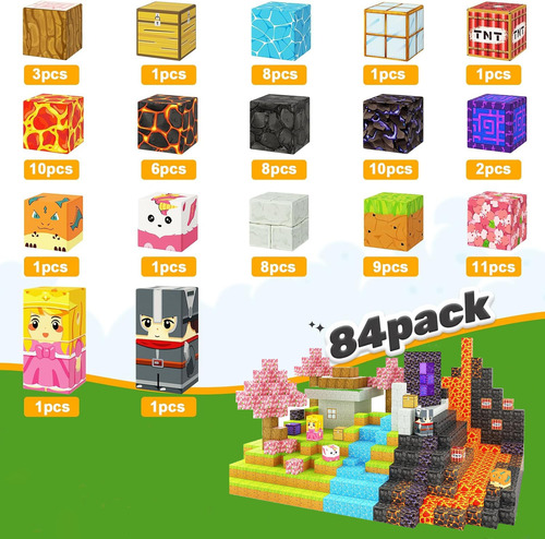 Juguetes De Construcción Bloques Minecraft Juegos Stem 84pzs