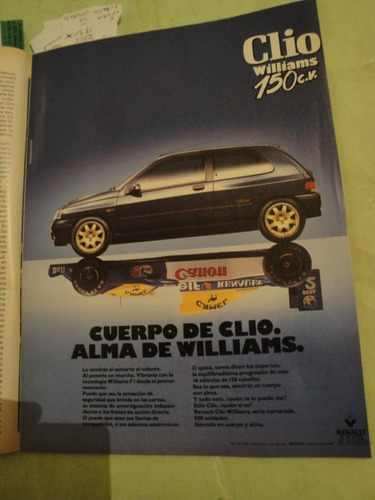 Publicidad Renault Clio Williams Año 1993