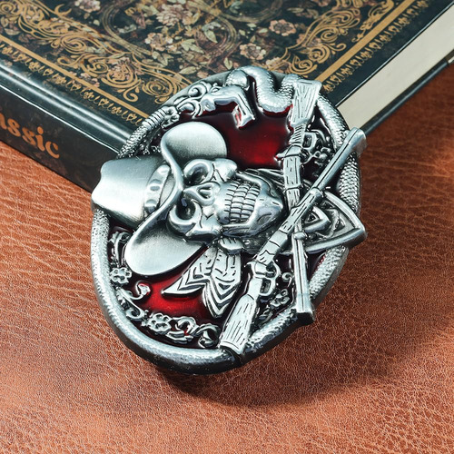 Hebilla De Cinturón Calavera Esqueleto Hombre Mmg