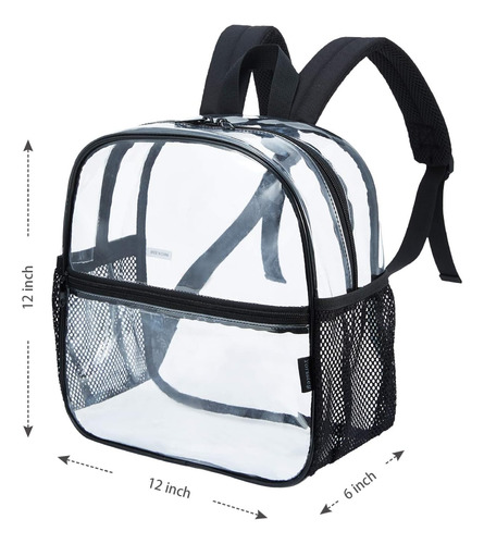 Mochila Transparente De 12 Pulgadas Transparente Prueba...