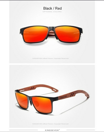 Imagen 8 de 10 de Lentes Gafas Polarizados Gafas De Sol De Madera Y Aluminio
