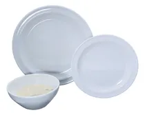 Comprar Vajilla Redonda De 18 Pzs De Melamina 6 Personas Blanco Vajilla Redonda De Melamina