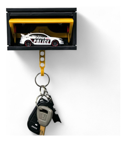 Llavero Coche Garaje Puerta Abrible Divertido Diseño Único Negro - Dorado