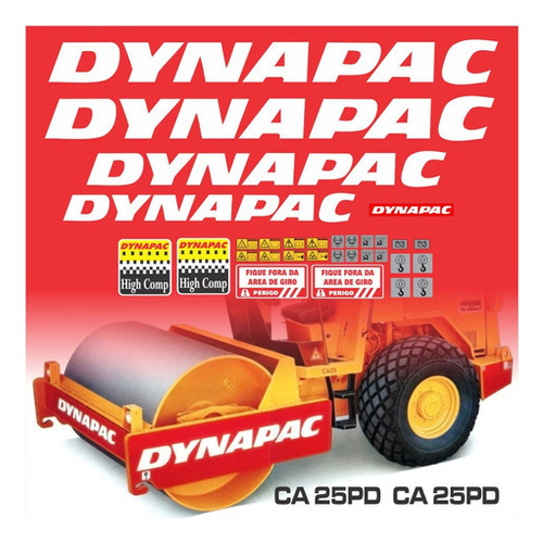 Adesivo Rolo Compactador Dynapac Ca25pd Ca 25pd Mk