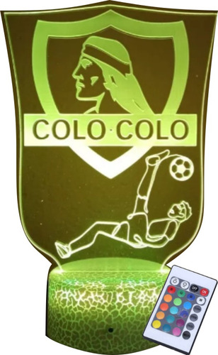 Lampara 3d Ilusion Garra Alba Colocolo Serie Cntrl B Blnc