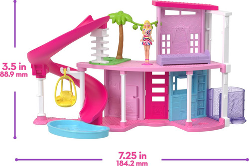 Barbie Mini Barbieland Dreamhouse Y Juego De 3 Vehículos Con