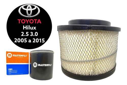 Kit Filtros Toyota Hilux 2.5 Td 3.0 Sw4 Tdi D D-4d 05 A 5