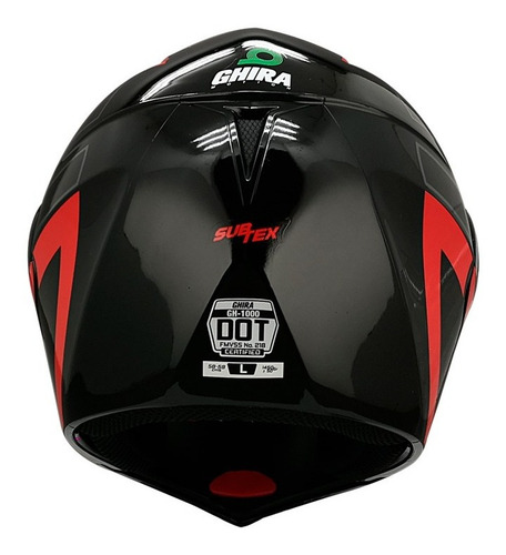 Imagen 5 de 6 de Casco Abatible Ghira Gh1000 Subtex Gafas Certificado Dot
