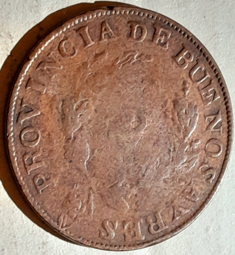 Moneda 2 Reales 1853 Buenos Ayres Federal Rosas Rosista