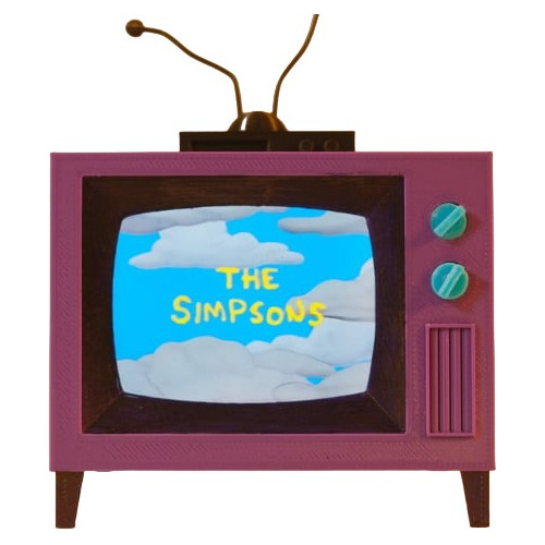 Soporte Para Celular Tv Tele Simpsons Stl Impresion 3d