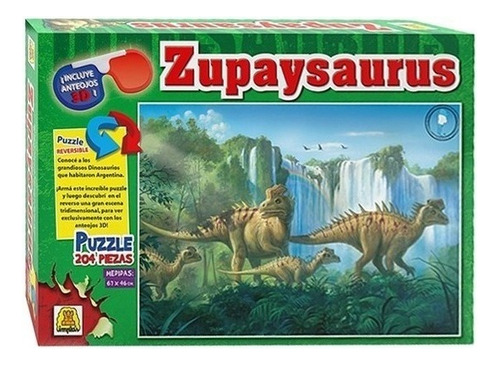 Zupaysaurus Dino 3d Puzzle 204 Piezas Implás