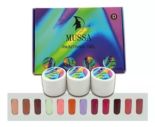 Gel Painting Para Uñas Mussa Nails® Gama De 12 Colores