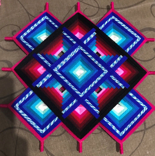 Mandala Tibetano 3 X 3 De 30 Cm Hecho A Mano