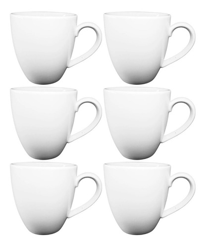 Taza Jarro Mugg Porcelana Tsuji 390ml Línea 1600 Pack X6 Uni