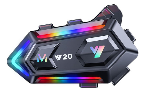 Auriculares Bluetooth Rgb Para Casco Motocicleta Y20