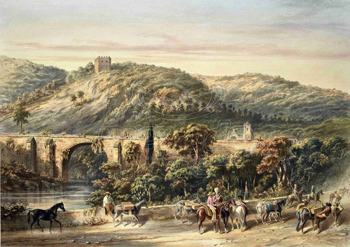 Lienzo Tela Arte Mexicano Vista Río 1840 Daniel Egerton