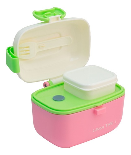 Contenedor Lunch Box Hermético Tapa Divisiones 5 Pzas 450 Ml