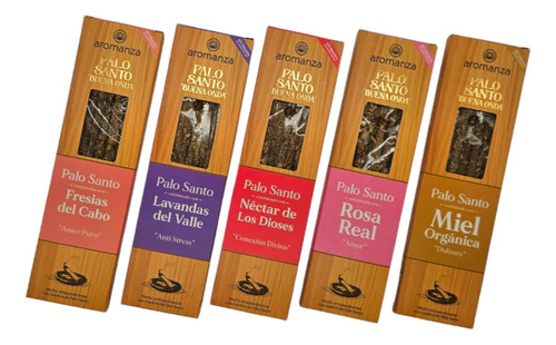 Sahumerios Palo Santo Buena Onda Aromanza Palo Santo / Super Palo Santo
