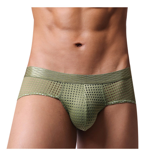 Ropa Interior C Para Hombre, Sólida, De Malla Grande, Cómoda