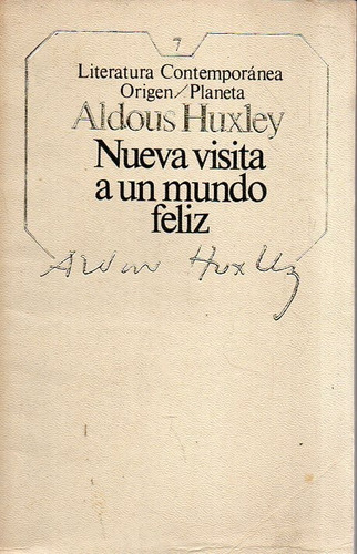 Nueva Visita A Un Mundo Feliz Aldous Huxley 