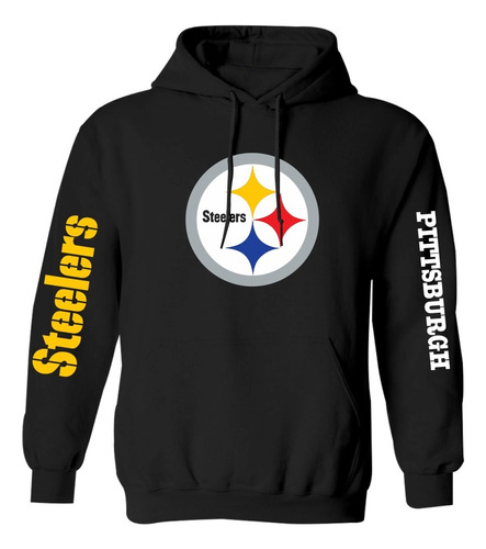 Sudadera Mod Pittsburgh Steelers Nfl Estampado En Vinil