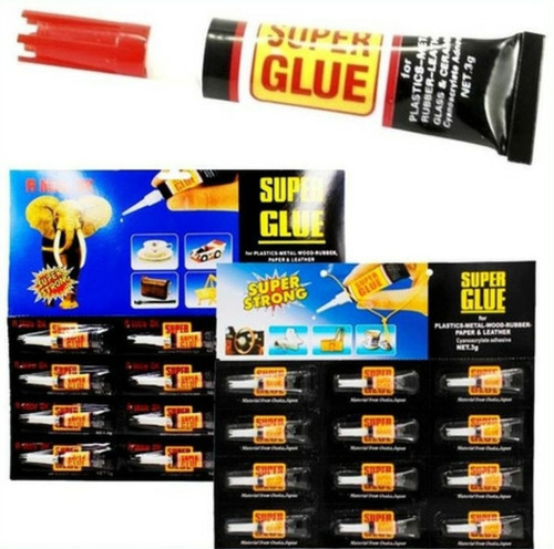 Paquete Pegamento Super Glue 12 Piezas Fuerte Tipo Kola Loca