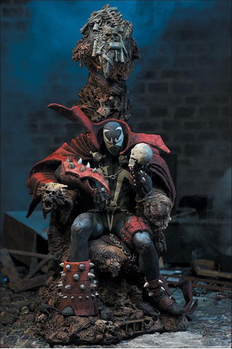 Spawn Serie 21, Figura De Lujo En Trono Con Craneo