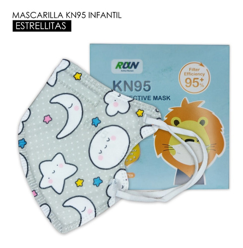 Mascarilla Kn95 Infantil - 10 Unidades - Diseño Estrellita