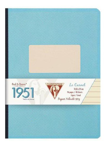 Caderno Pautado 1951 Clairefontaine A5 Turquesa