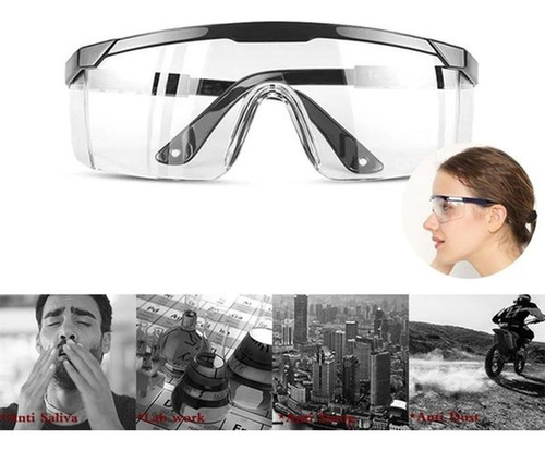 Óculos De Proteção Ocular Com Lentes Transparentes E Óculos